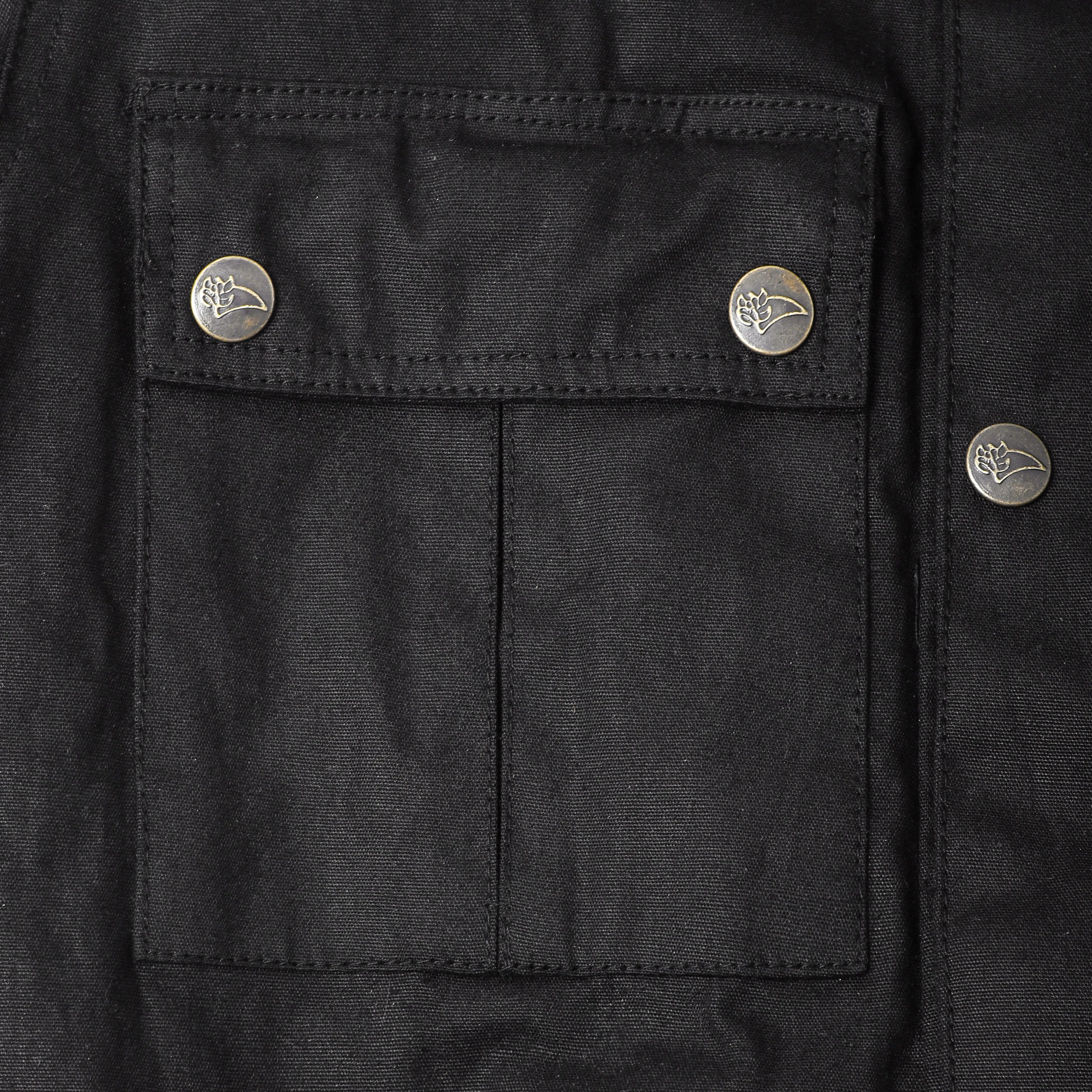 Waxed Cotton Black Motorcycle Jacket Packet