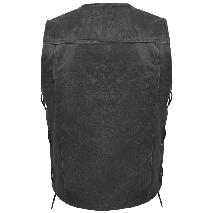 Buffalo Leather Vest Backview