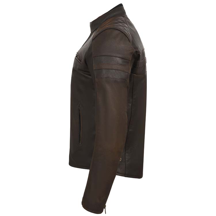 Leather Motorbike Jacket Sideview Leather Motorbike Jacket Sideview