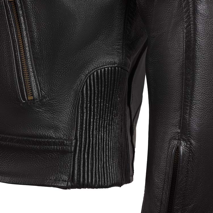 Black Leather Motorcycle Jacket Image 1