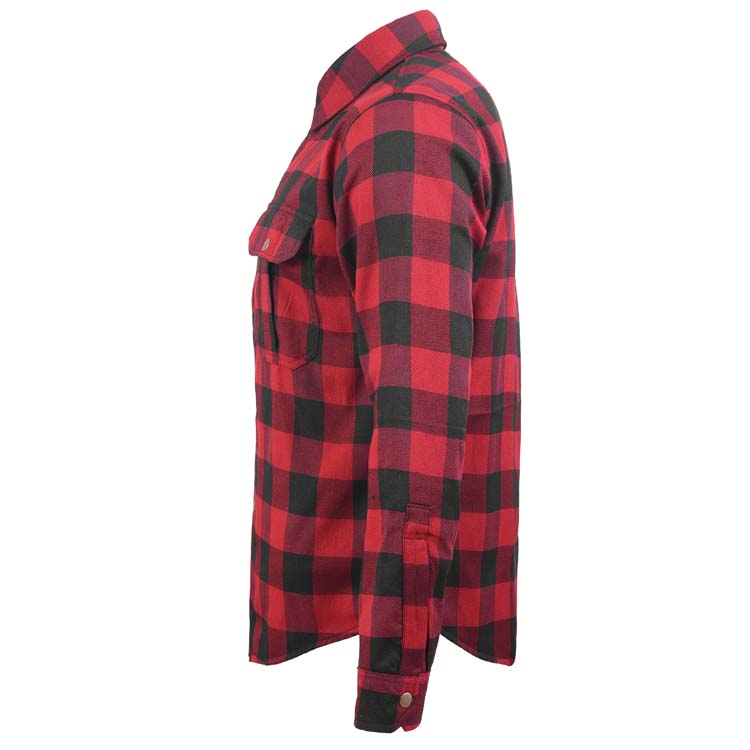 Fully lined protective motorcycle shirt sideview