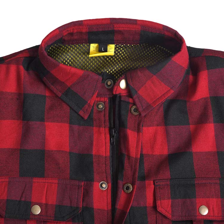 Krypton Protective Motorcycle Red Shirt Image 2