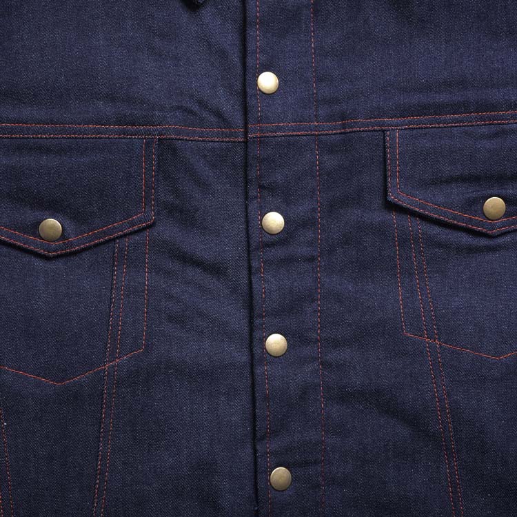 Blue Denim Motorcycle Jacket Image 3