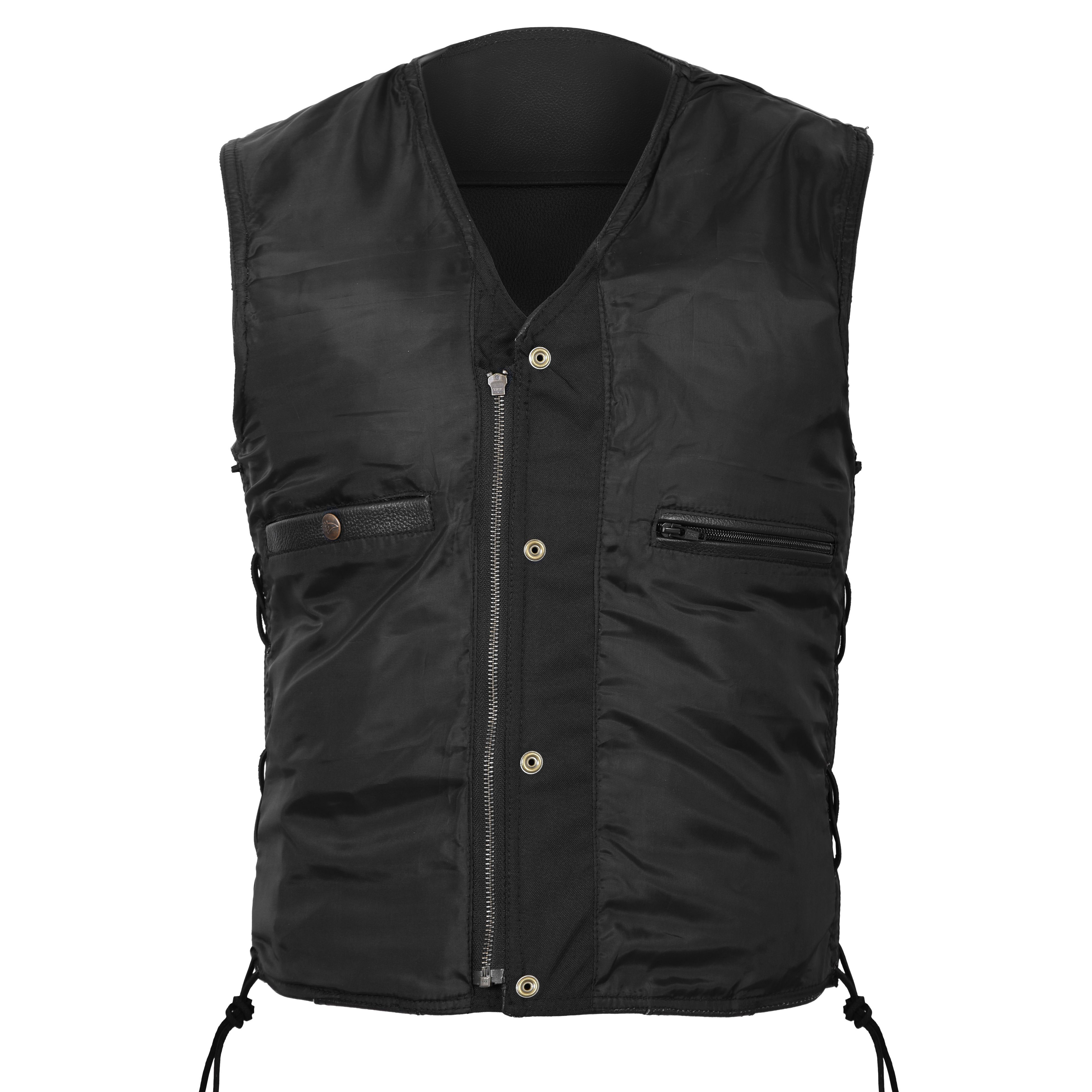 black leather vests