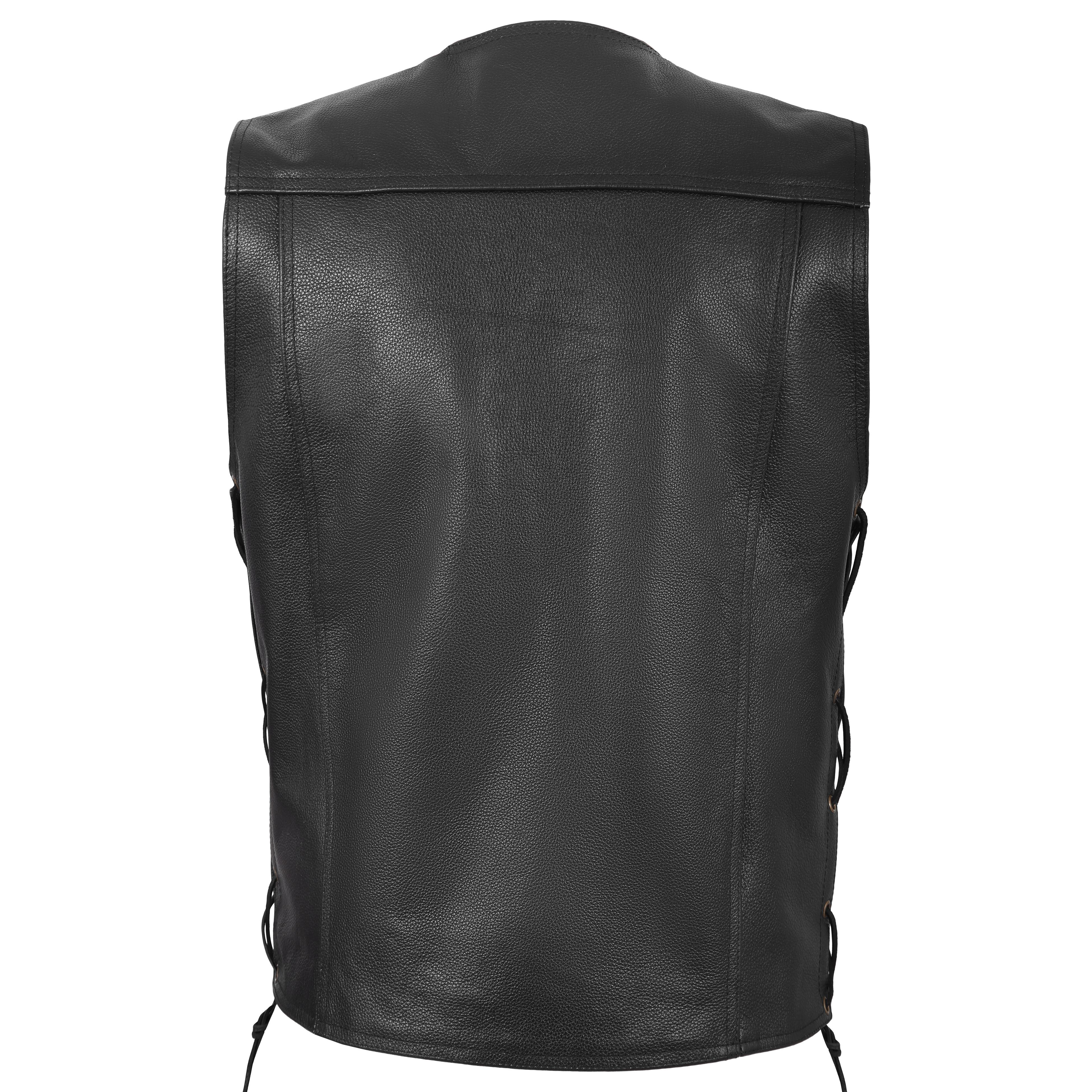 Outlaw Leather Braided Vest - US Style - back