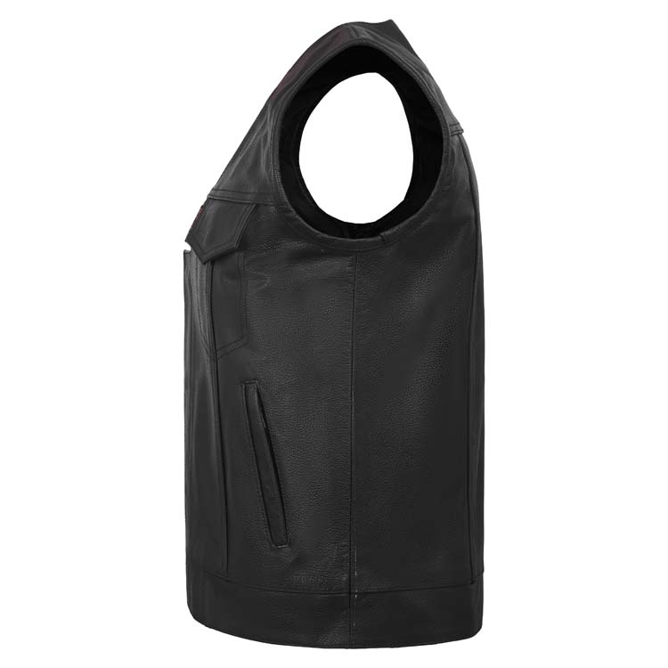 Sons of Anarchy V-Neck Leather Vest - Side view