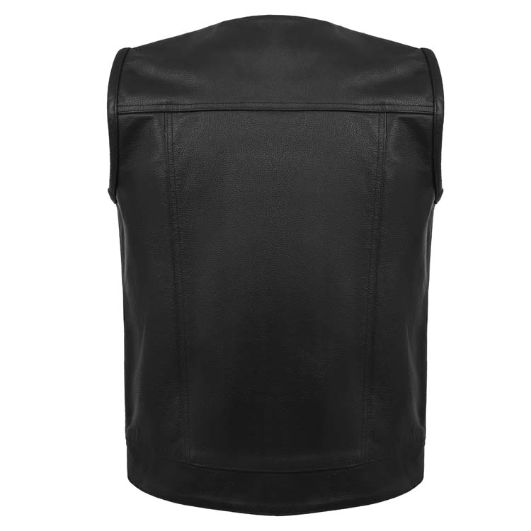 Sons of Anarchy V-Neck Leather Vest - Backside view