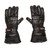 Leather Motorcycle Gauntlet Gloves with rain cover and pocket - back palm