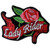 Lady Rider Rose Embroidered Biker patch