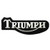 Triumph Black and White Script Embroidered Patch