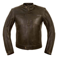Vintage frontier Jacket - Dark Brown Leather Cafe Jacket (2022)