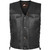 Men Denim Style Motorcycle Biker Leather Waistcoat Vest with Side Lace