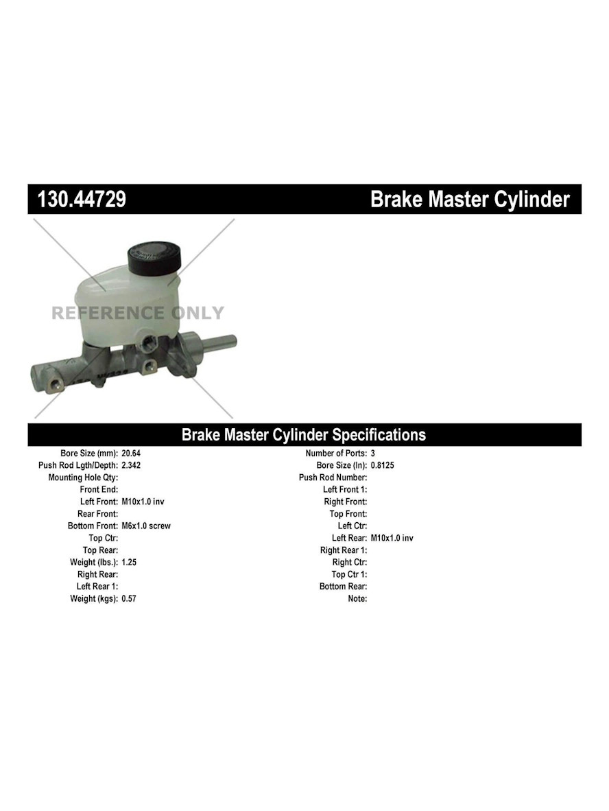 Brake Cylinder- Toyota Tundra Brake Master Cylinder (2000-2006) 47201-0C012
