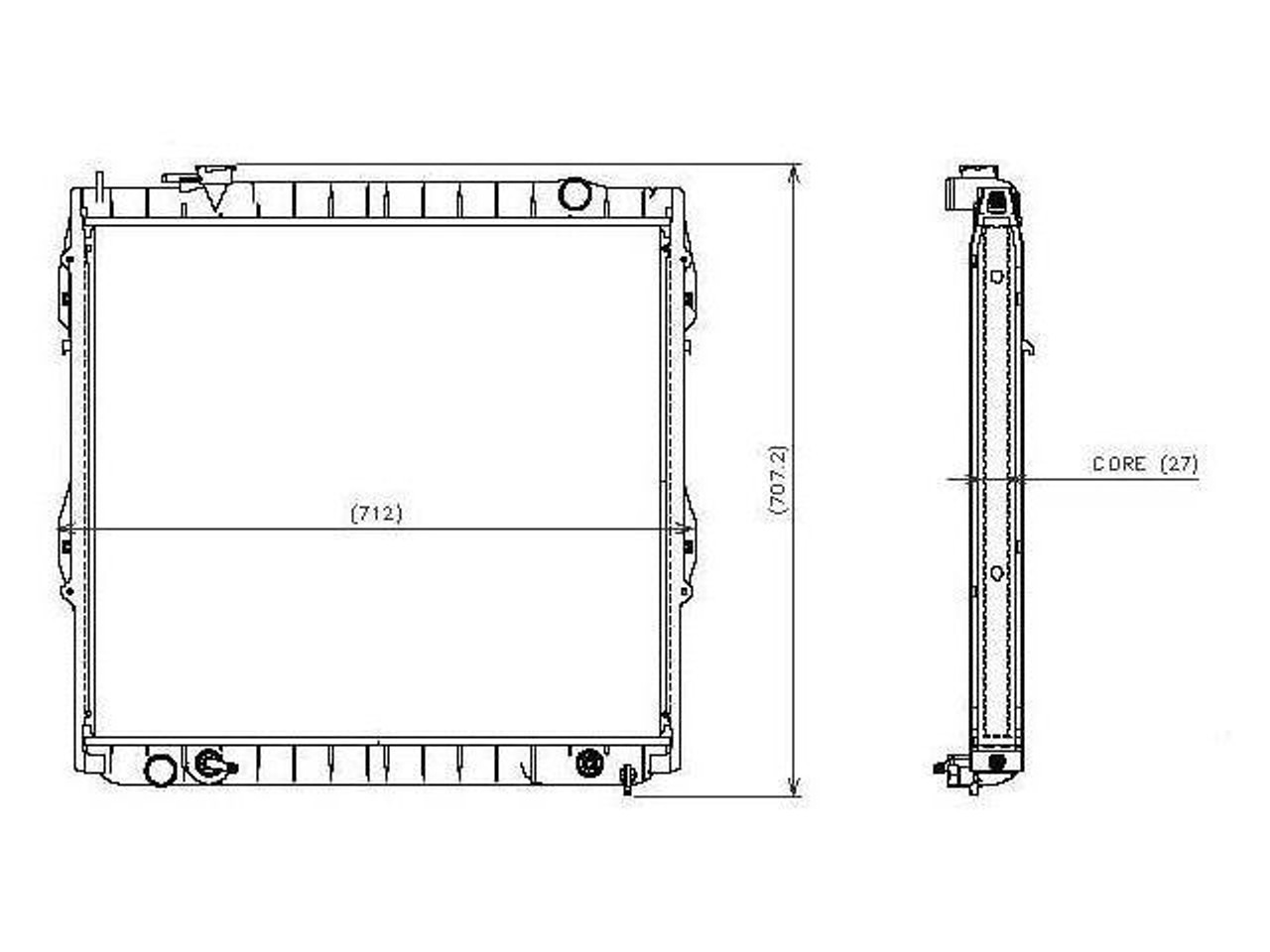 Denso Radiator- Toyota Tacoma W/Auto 2.7L 3RZ