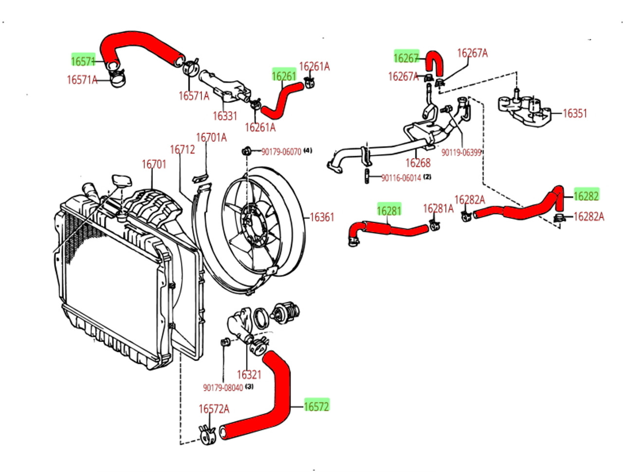 Hose Kit Toyota 22RE 4Runner Celica Pickup Truck Idle Air Hose Kit how-do-you-select-compressed-air-hose-sizes