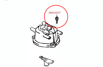 Distributor Cap Screw- Toyota V6 3.0L 3VZE Distributor Cap Screw (1988-1991) 90099-04424

