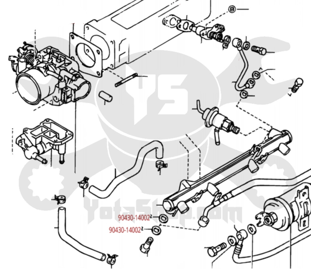 Crush Washer- Toyota OEM 14mm Crush Washer (1979-1991) 90430-14002