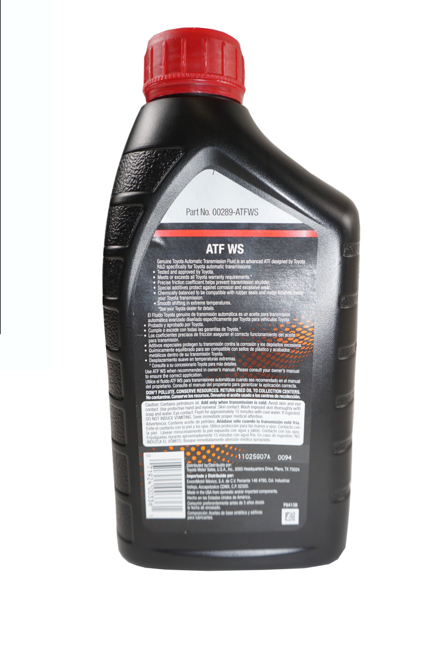 Transmission Fluid- Toyota ATF Automatic Transmission Fluid WS 00289-ATFWS