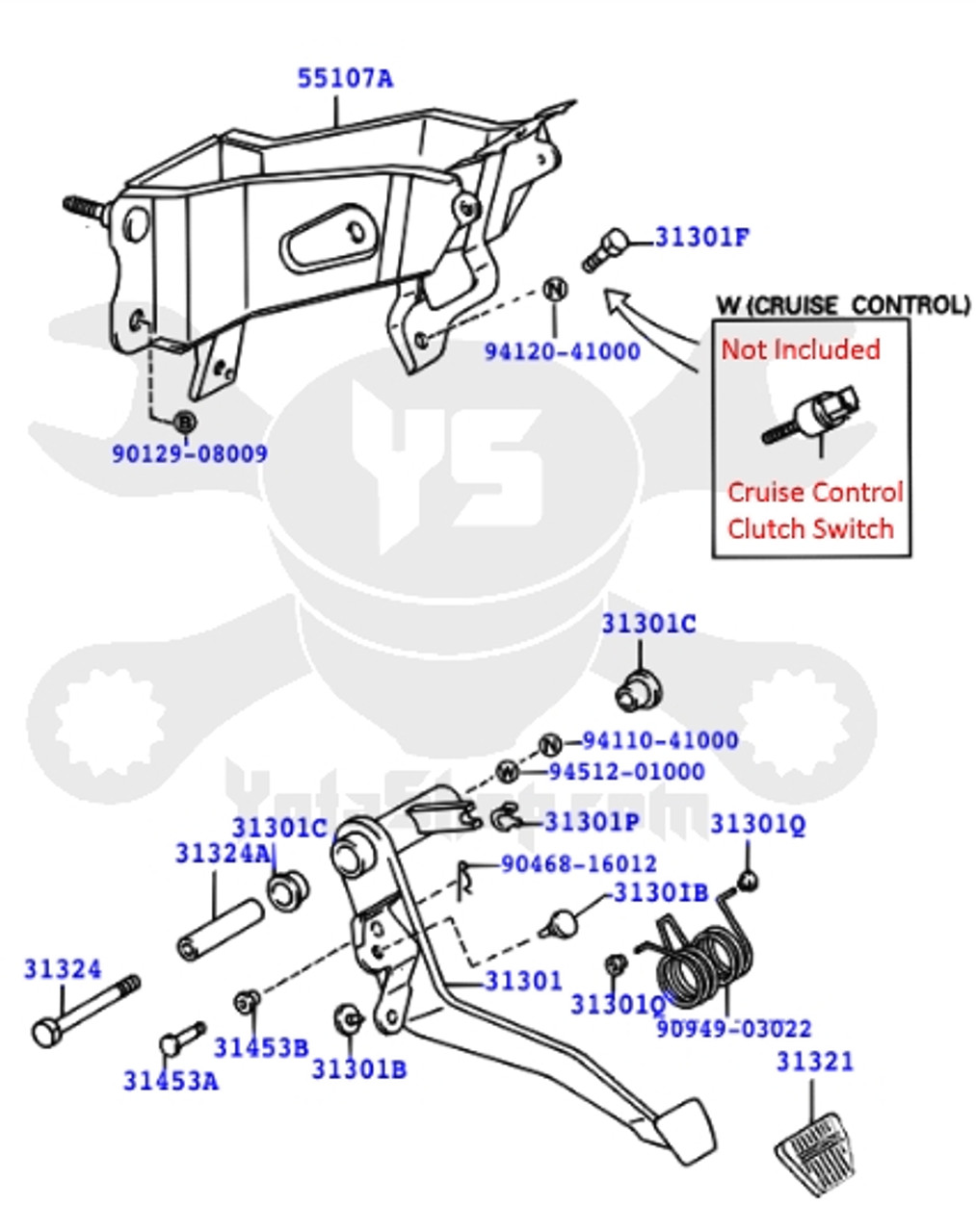Toyota Tacoma OEM Clutch Pedal Assembly Complete (2001-2004 ...