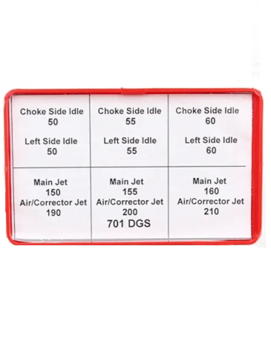 Jet Kit- Weber 38 DGES Carburetor Calibration Jet Kit 701-DGS