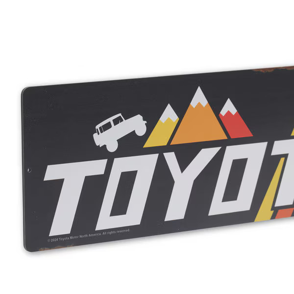 Wood Sign - TOYOTA TRD Retro Stripe with Mountains Wood Sign 90230294
