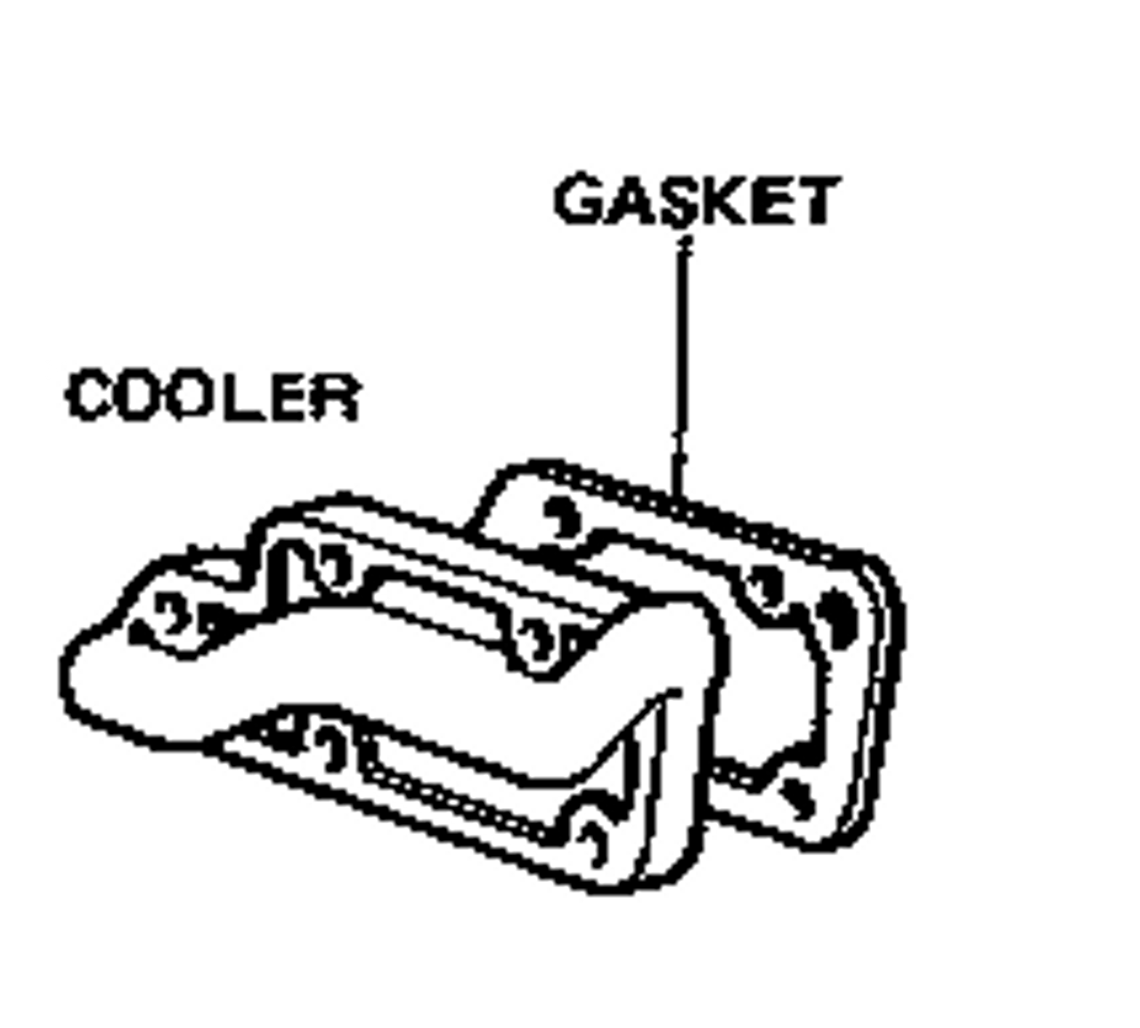 EGR Gasket- Toyota 2.4L 22R, 22RE OEM EGR Cooler Plate Gasket (1981-1995) 11182-35050