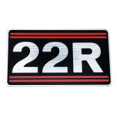 22R Emblem- Toyota 4Runner, Celica, Corona & Pickup Truck 2.4L 22R OEM engine badge (1980-1991) 11291-35030
