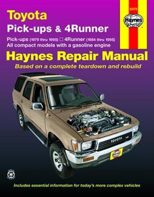 Repair Manual- Toyota 2.4L 22R,22RE, 3.0L 3VZ Pickup 1979-1995