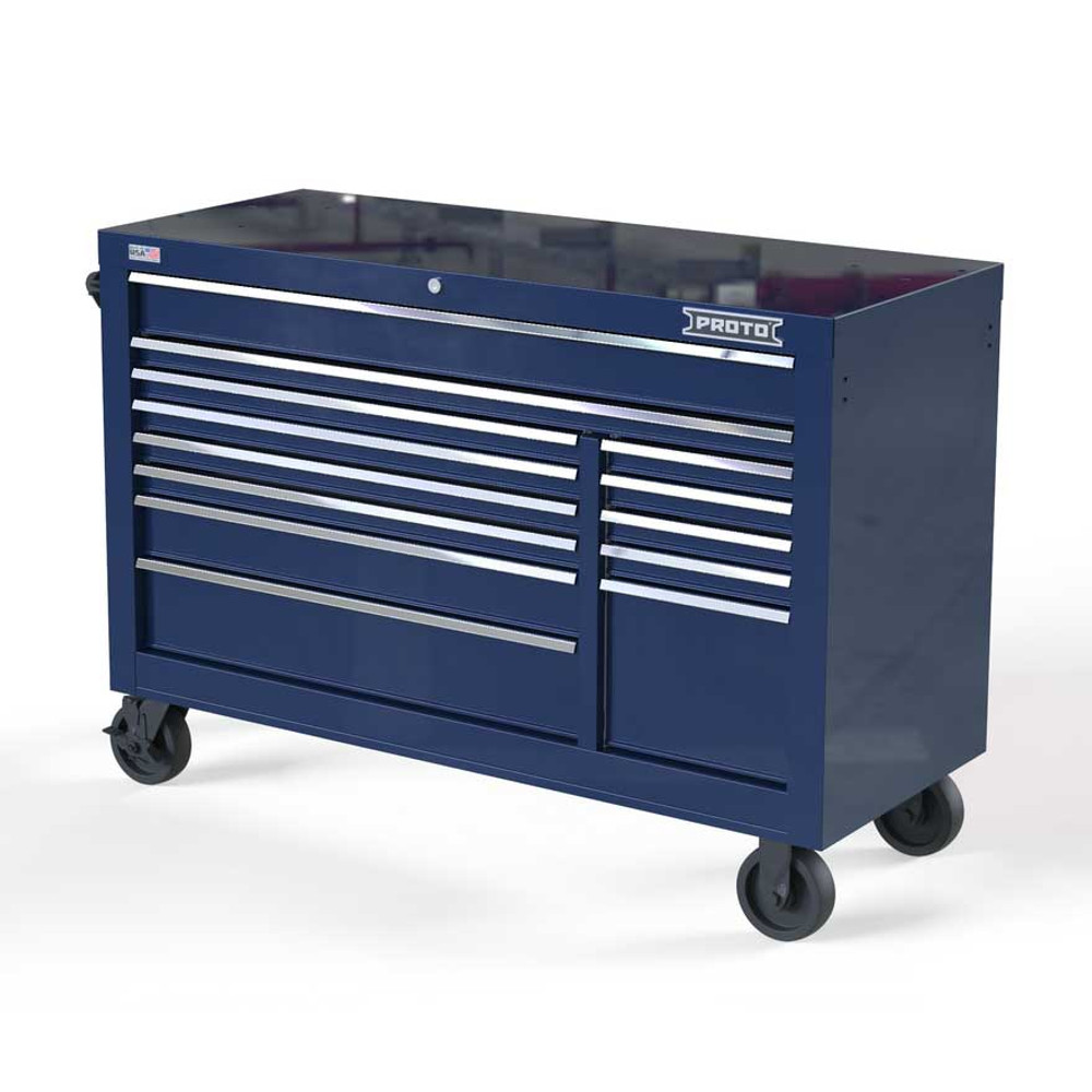 Proto Velocity 55" 13-Drawer Double Bank Roller Cabinet - Blue Proto Velocity 55" 13-Drawer Double Bank Roller Cabinet - Blue