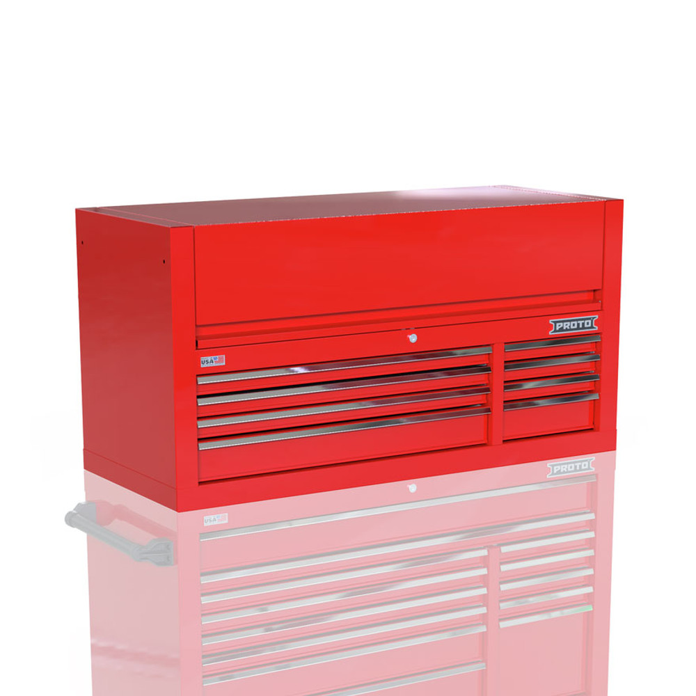 Proto Velocity 55" 8-Drawer Double Bank Top Chest - Red Proto Velocity 55" 8-Drawer Double Bank Top Chest - Red