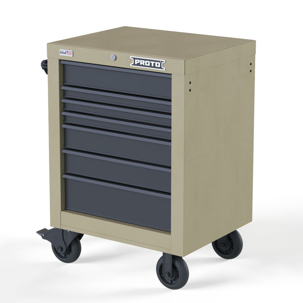 Proto Velocity 27" 7-Drawer Single Bank Roller Cabinet - Desert Tan Proto Velocity 27" 7-Drawer Single Bank Roller Cabinet - Desert Tan