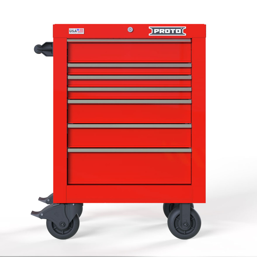 Proto Velocity 27" 7-Drawer Single Bank Roller Cabinet - Red