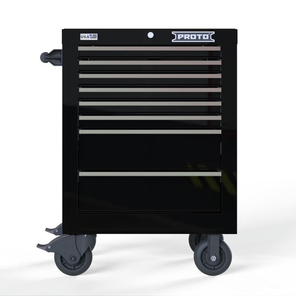 Proto Velocity 27" 8-Drawer Single Bank Roller Cabinet - Black