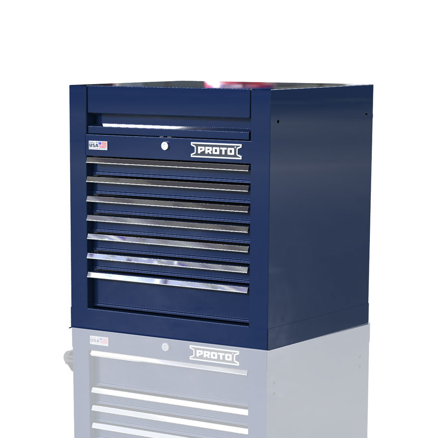 Proto Velocity 27" 7-Drawer Single Bank Top Chest - Blue