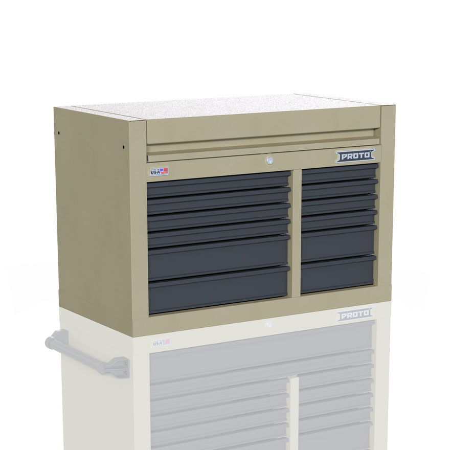 Proto Velocity 42" 12-Drawer Double Bank Top Chest - Desert Tan