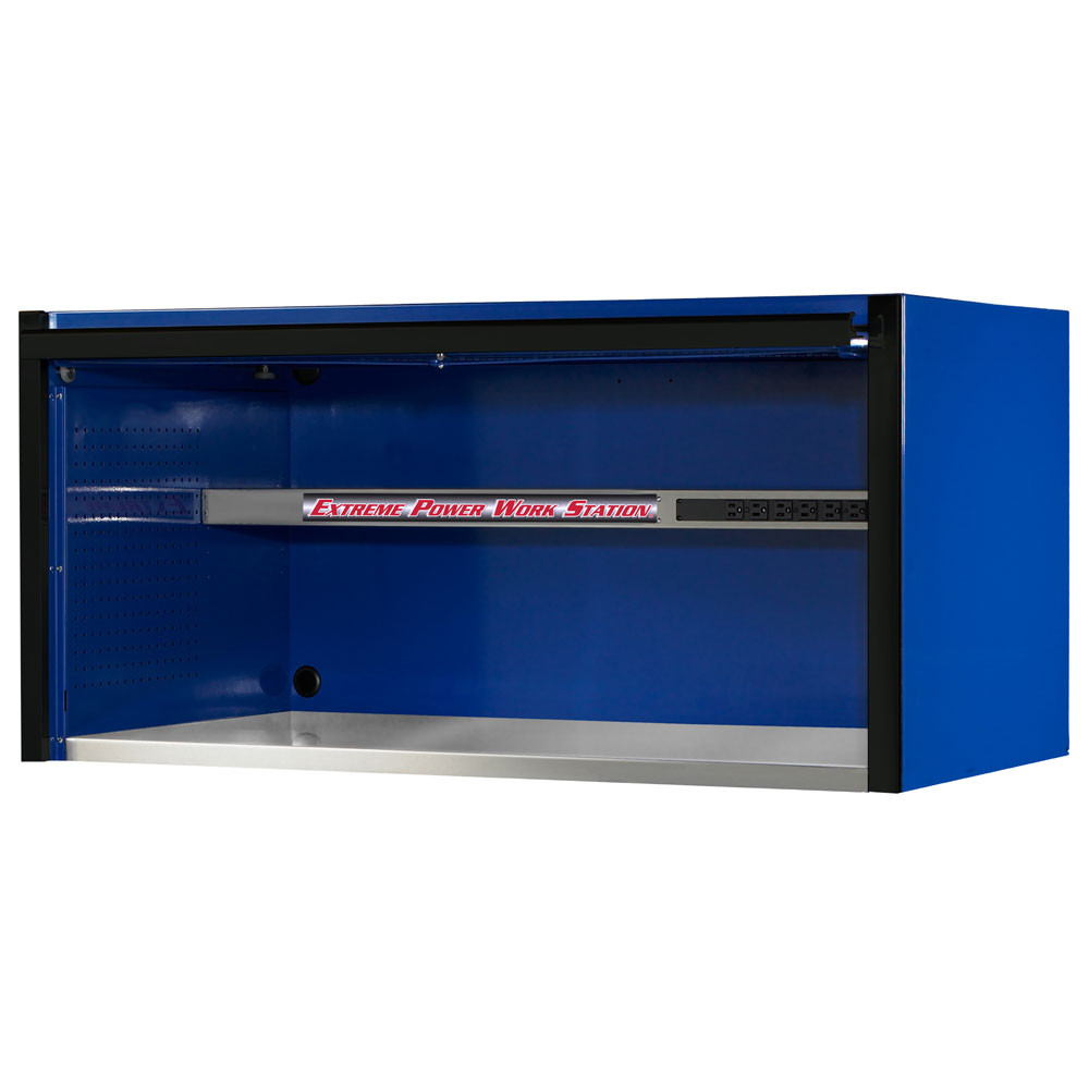 Extreme Tools EXQ Series 55" X 30" Deep Professional Hutch - Blue w/Black Handle and Trim