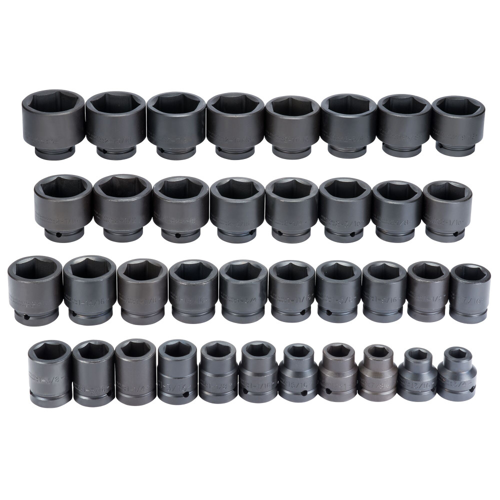 Proto 1" Drive 37 Piece Impact Socket Set-6 Point