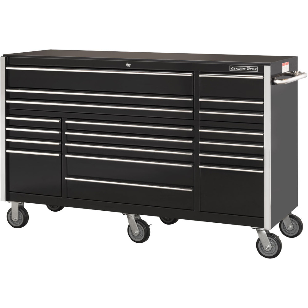 Extreme Tools 72" RX Series 19-Drawer 25" Deep Roller Cabinet - Black