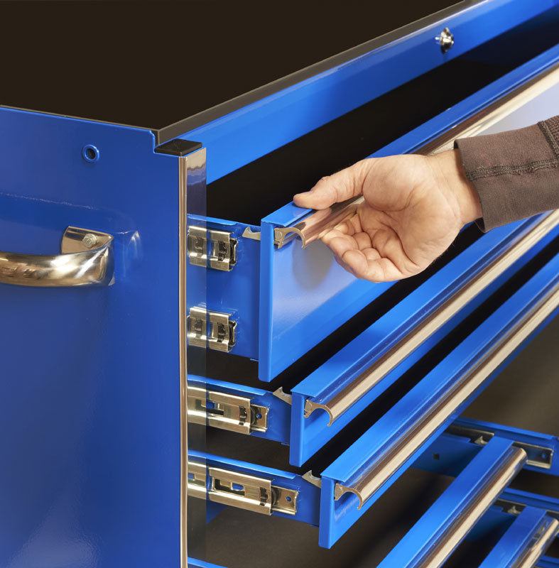 Extreme Tools 72" RX Series 19-Drawer 25" Deep Roller Cabinet with Hutch - Black