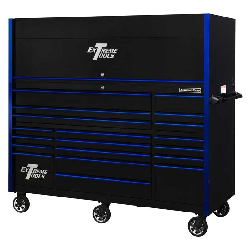 Extreme Tools 72" RX Series 19Drawer 30" Deep Roller w/Hutch
