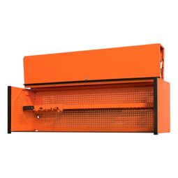 Extreme Tools DX Series 72" x 21" Deep Triple Bank Hutch - Orange w/Black Drawer Pulls Extreme Tools DX Series 72" x 21" Deep Triple Bank Hutch - Orange w/Black Drawer Pulls
