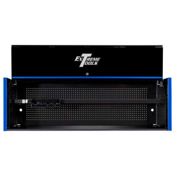 Extreme Tools RX Series 72" x 25" Deep Triple Bank Hutch - Black w/Blue Handle Extreme Tools RX Series 72" x 25" Deep Triple Bank Hutch - Black w/Blue Handle