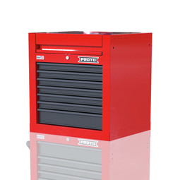 Proto Velocity 27" 7-Drawer Single Bank Top Chest - Red/Gray