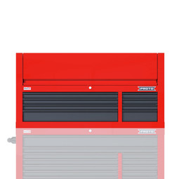 Proto Velocity 55" 8-Drawer Double Bank Top Chest - Red/Gray