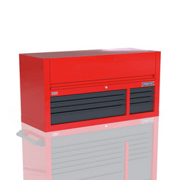 Proto Velocity 55" 8-Drawer Double Bank Top Chest - Red/Gray