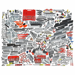 PROTO 1258 PIECE MASTER TECHNICIAN MAINTENANCE SET WITH 66" 12-DRAWER WORKSTATION