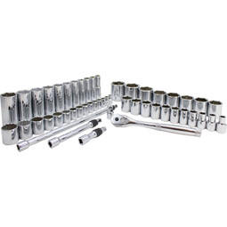 Proto 3/8" & 1/2" Drive 50 Piece Combination Socket Set - 6 and 12 Point