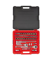 Proto 3/8" and 1/2" Drive 52 Piece SAE & Metric 6-Point Socket Set