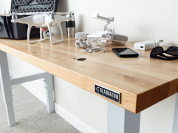 Gladiator Premier White 6 ft Adjustable Height Hardwood Workbench