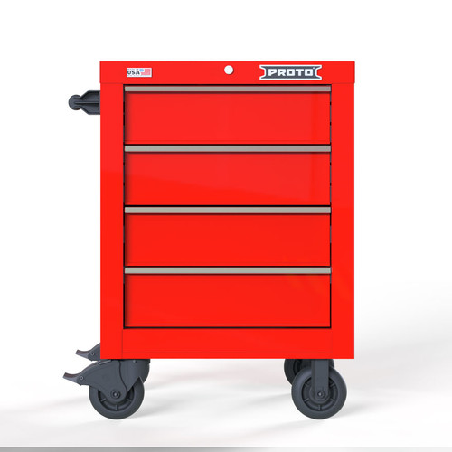 Proto Velocity 27" 4-Drawer Single Bank Roller Cabinet - Red